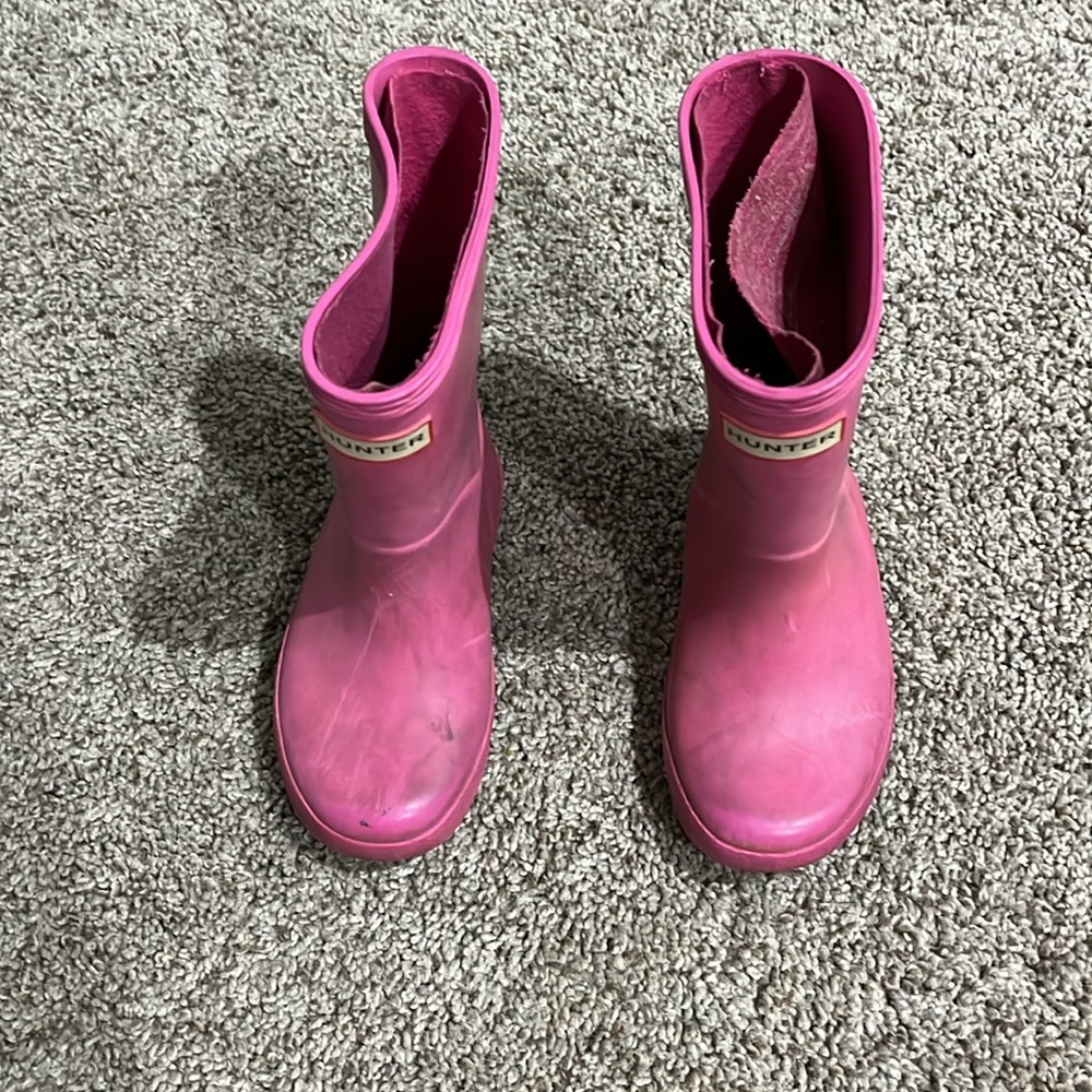 Pink Toddler Hunter Rain Boots Size 7